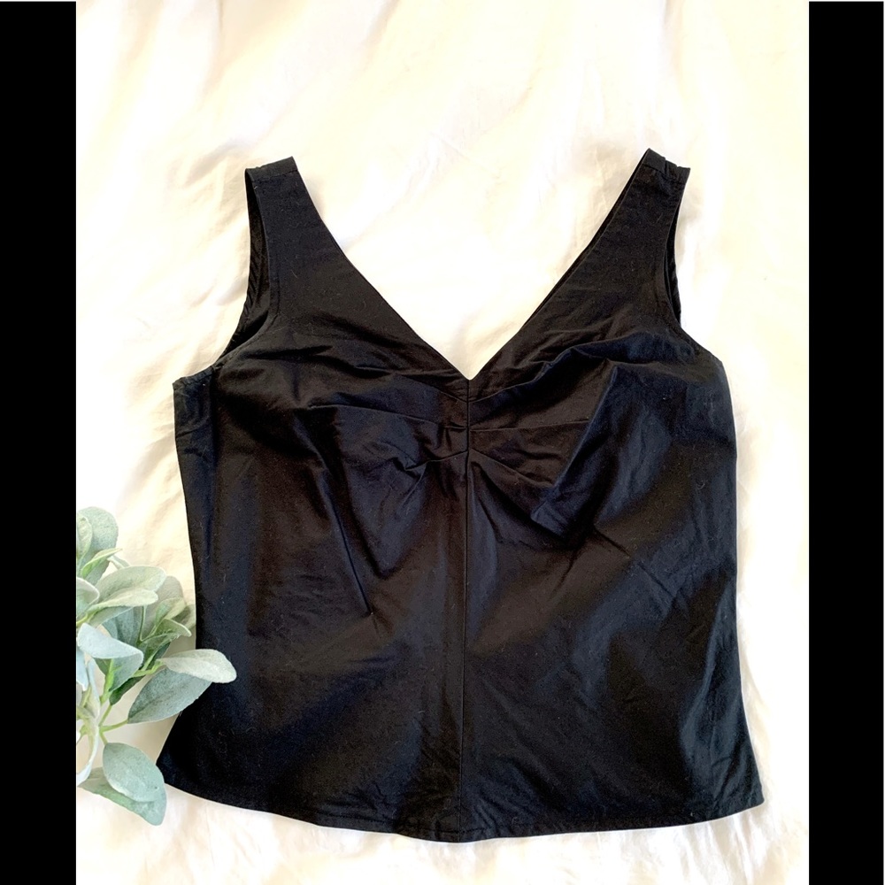 Anthropologie Odille V neck with ruched detailing top size 10